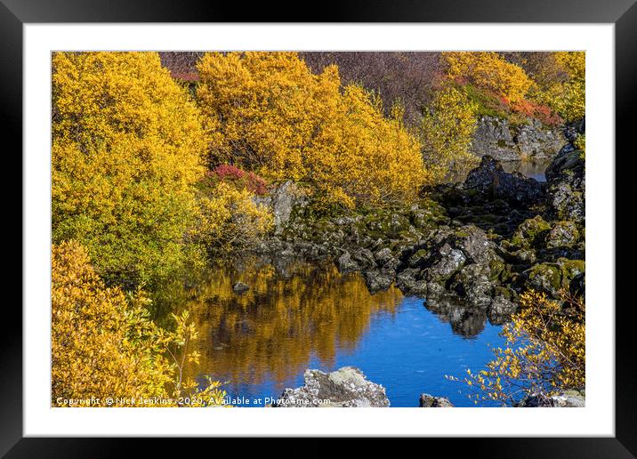 Landscape in the Lava Valley at Bifrost Iceland Framed Mounted Print by Nick Jenkins