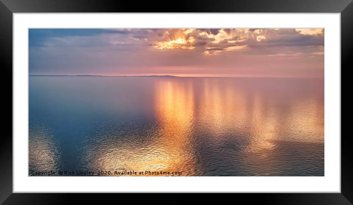 Sunset over Anglesey Framed Mounted Print by Rick Lindley