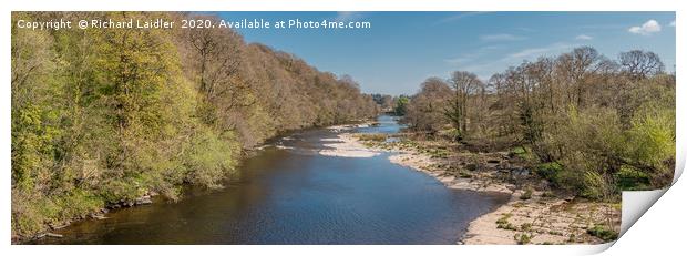 The River Tees at Downstream at Whorlton in Spring Print by Richard Laidler