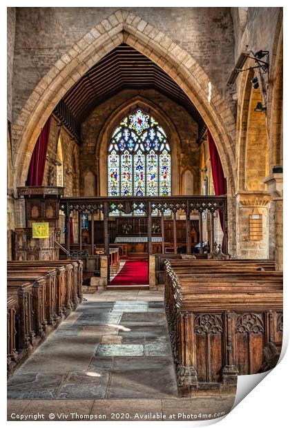 Antiquity and Beauty of St Gregory's Church Print by Viv Thompson
