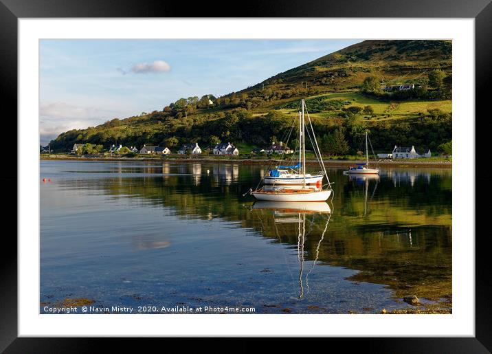 Lochranza, Isle of Arran, Scotland                 Framed Mounted Print by Navin Mistry