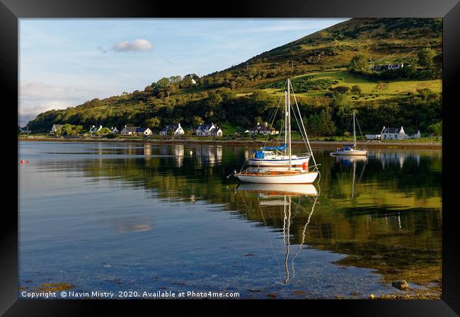 Lochranza, Isle of Arran, Scotland                 Framed Print by Navin Mistry