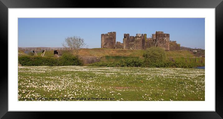 Caerphilly Castle in the Spring Framed Mounted Print by Ellen Morris