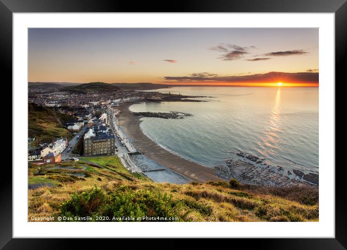 Aberystwyth from Constitution Hill Framed Mounted Print by Dan Santillo