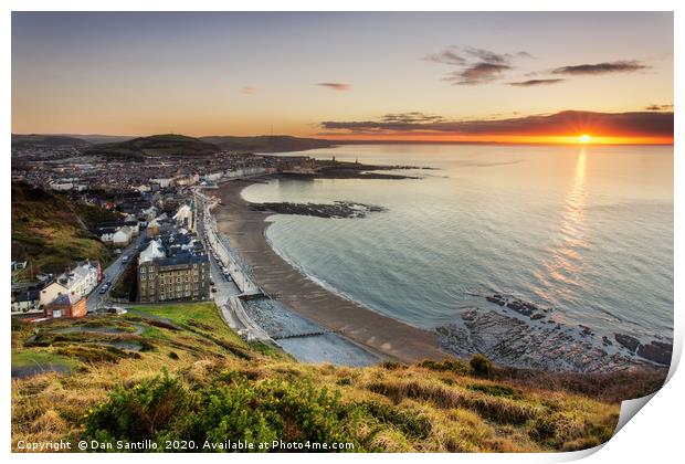 Aberystwyth from Constitution Hill Print by Dan Santillo