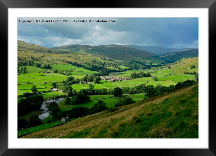 Rain over Great Shunner Fell  Framed Mounted Print by Edward Laxton