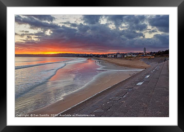 Swansea Bay from the Civic Centre Framed Mounted Print by Dan Santillo