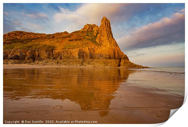 Great Tor and Tor Bay, Gower Print by Dan Santillo