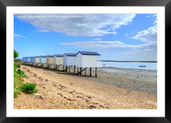 Mill beach Osea  Essex Framed Mounted Print by Diana Mower