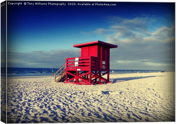 Lifeguard Station Canvas Print by Tony Williams. Photography email tony-williams53@sky.com