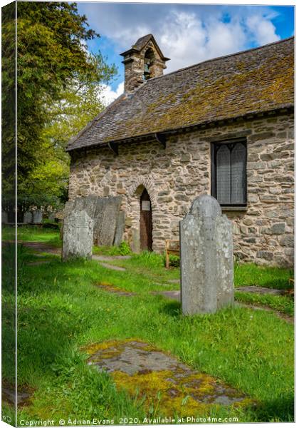 St Michaels Church Betws y Coed Canvas Print by Adrian Evans