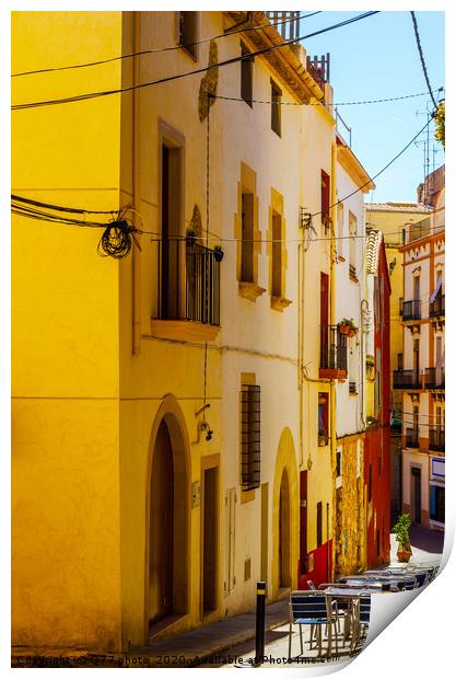 beautiful, picturesque street, narrow road, colorf Print by Q77 photo