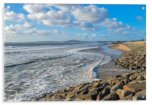 Aberavon Beach along the South Wales Coast Acrylic by Nick Jenkins