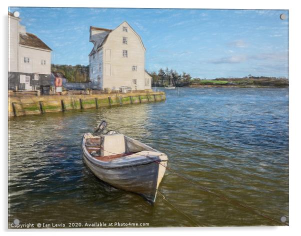 The Tide Mill At Woodbridge Acrylic by Ian Lewis