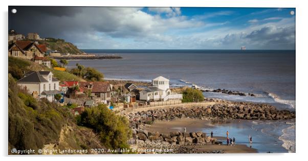 Steephill Cove Isle Of Wight Acrylic by Wight Landscapes