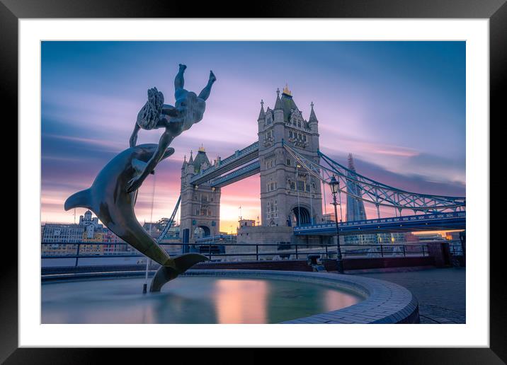 Tower Bridge Framed Mounted Print by Daniel Farrington