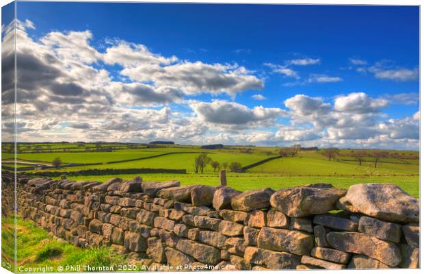 View from Almscliffe Crag, North Yorkshire No. 2 Canvas Print by Phill Thornton