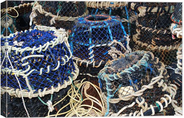 Lobster Pots Canvas Print by Chris Day