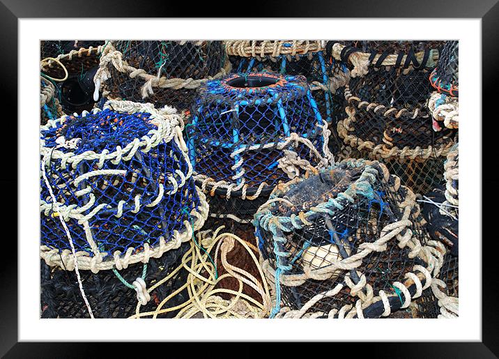 Lobster Pots Framed Mounted Print by Chris Day