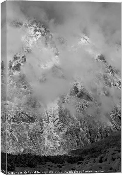 Mountain mist Canvas Print by Pawel Burdzynski