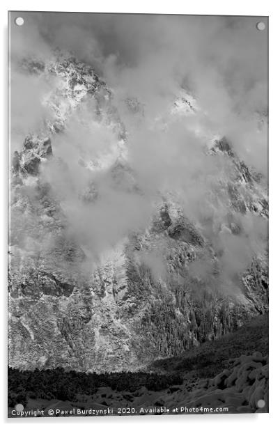 Mountain mist Acrylic by Pawel Burdzynski