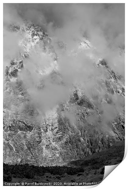 Mountain mist Print by Pawel Burdzynski