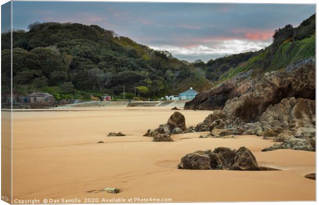 Caswell Bay, Gower Canvas Print by Dan Santillo