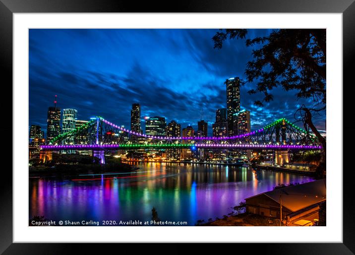 The Story Bridge, Brisbane, Australia Framed Mounted Print by Shaun Carling
