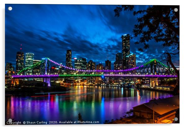 The Story Bridge, Brisbane, Australia Acrylic by Shaun Carling