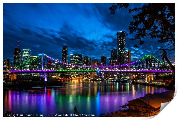 The Story Bridge, Brisbane, Australia Print by Shaun Carling
