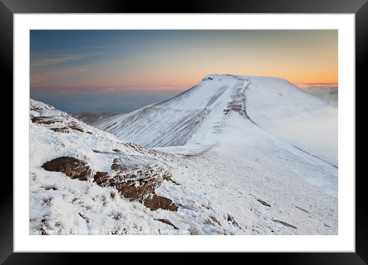 Pen y Fan from Corn Du, Brecon Beacons National Pa Framed Mounted Print by Dan Santillo