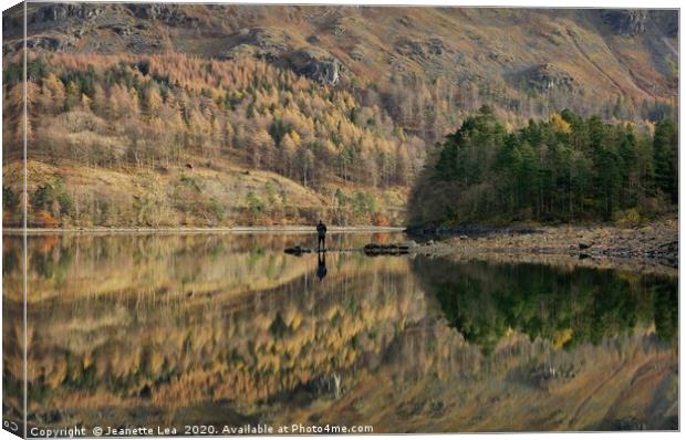 Thirlmere Reflections Canvas Print by Jeanette Lea