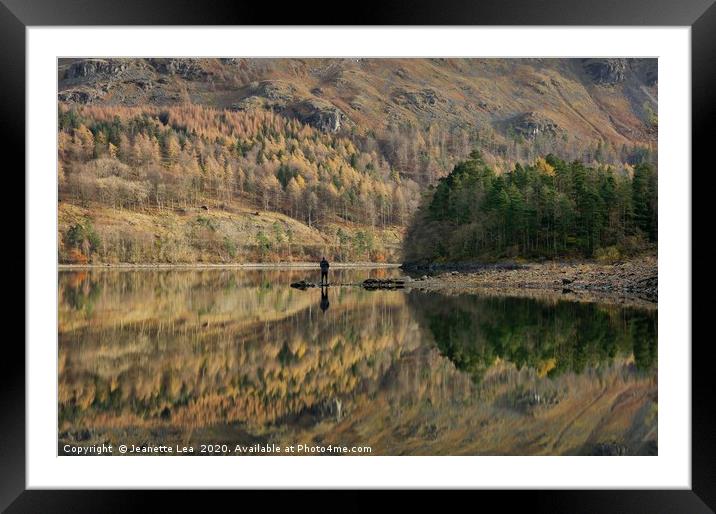 Thirlmere Reflections Framed Mounted Print by Jeanette Lea