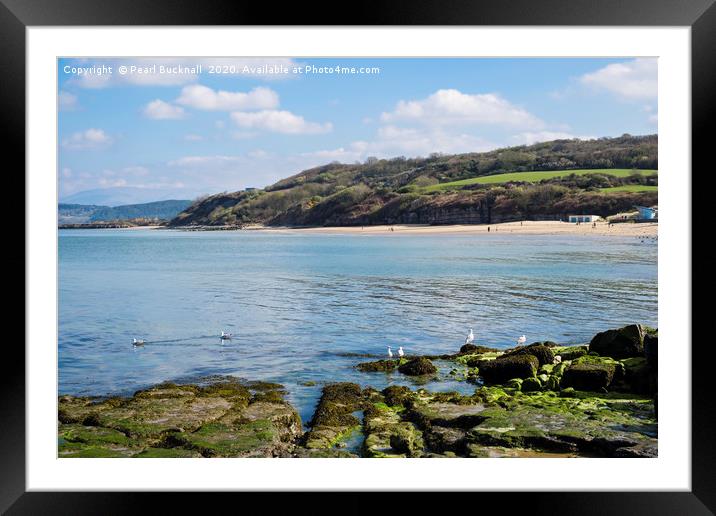 Benllech Bay and Beach Anglesey Framed Mounted Print by Pearl Bucknall
