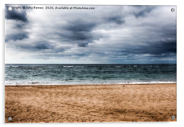 Las Palmas Beach Acrylic by Juha Remes