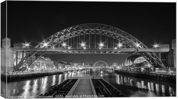 Newcastle Bridges Canvas Print by Gary Clarricoates