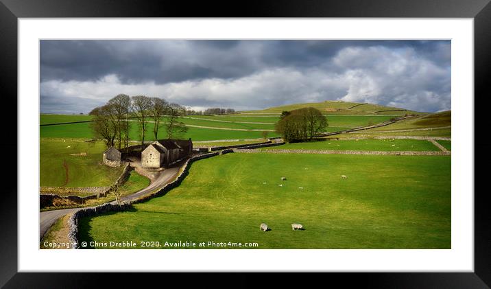 Under Derbyshire's open skies                      Framed Mounted Print by Chris Drabble