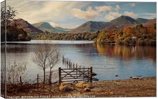 "Remembering Derwentwater" Canvas Print by ROS RIDLEY