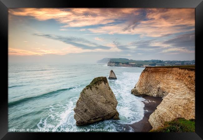 Freshwater Bay Isle Of Wight Framed Print by Wight Landscapes