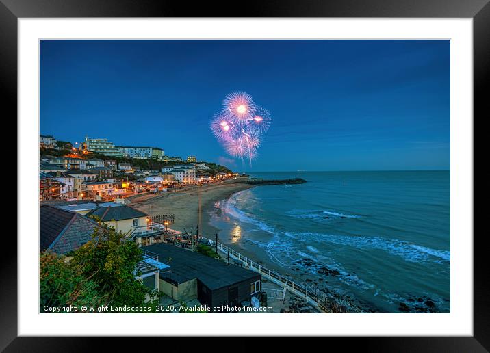 Ventnor at Night Framed Mounted Print by Wight Landscapes