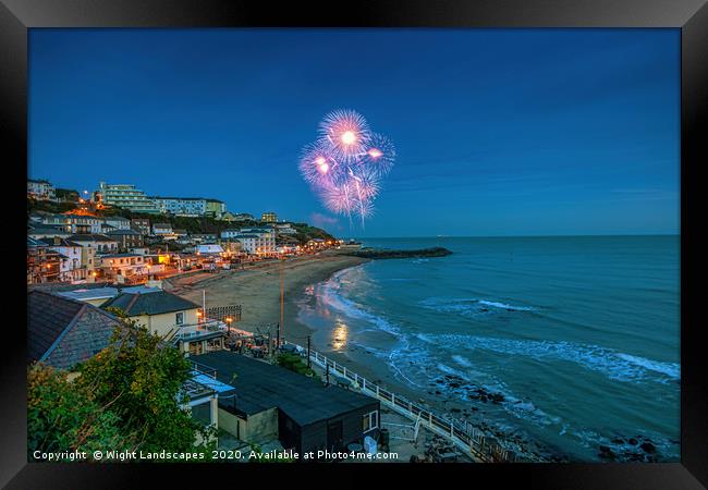 Ventnor at Night Framed Print by Wight Landscapes