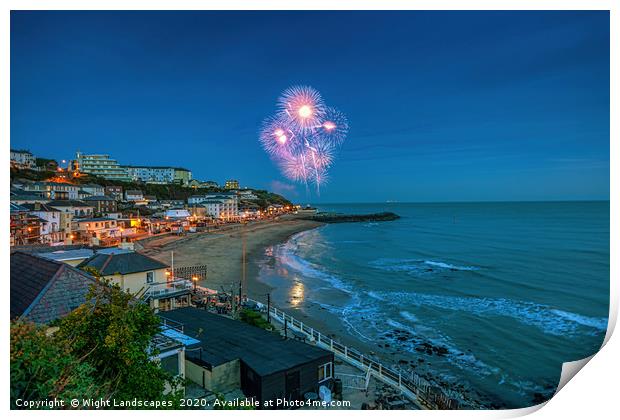 Ventnor at Night Print by Wight Landscapes
