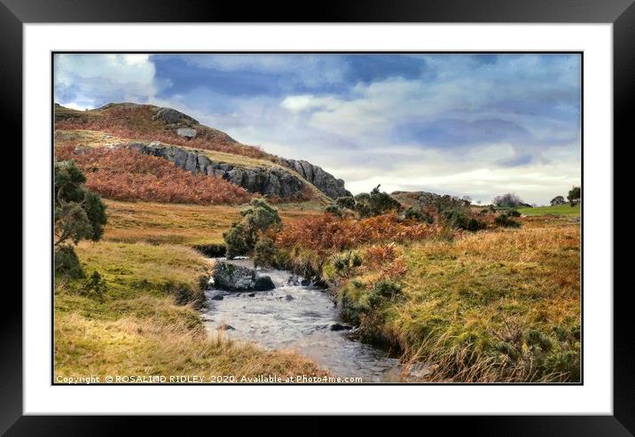 "Breezy blue sky day at Wasdale " Framed Mounted Print by ROS RIDLEY