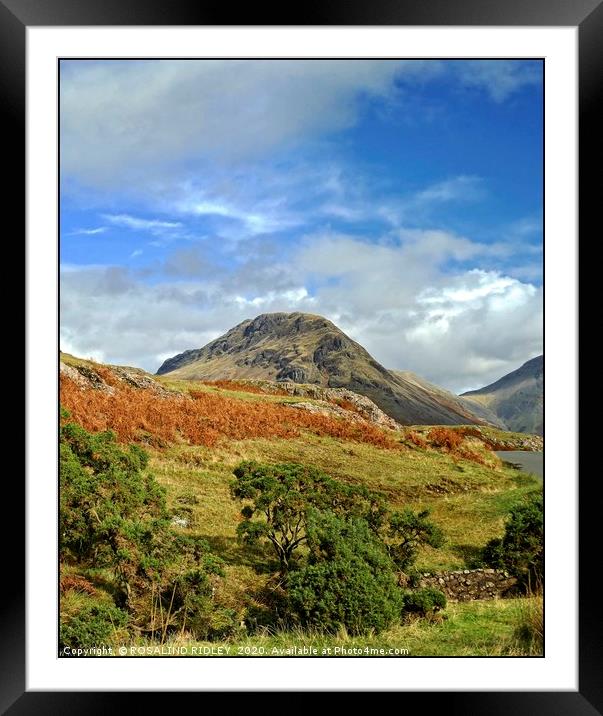 "Blue skies at Wasdale " 2 Framed Mounted Print by ROS RIDLEY