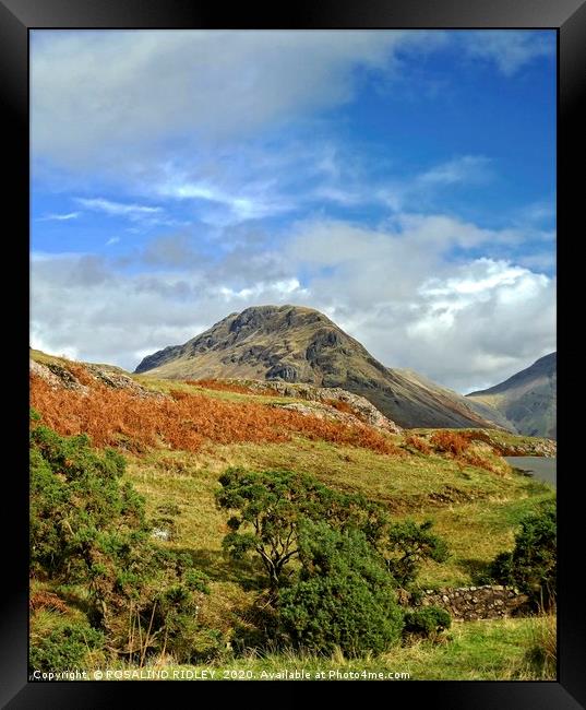 "Blue skies at Wasdale " 2 Framed Print by ROS RIDLEY