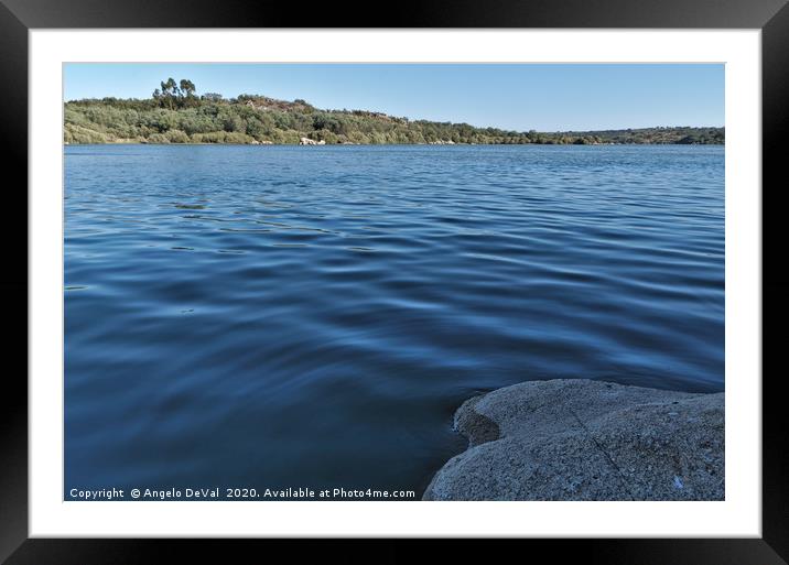Calmness in Povoa e Meadas Dam Framed Mounted Print by Angelo DeVal