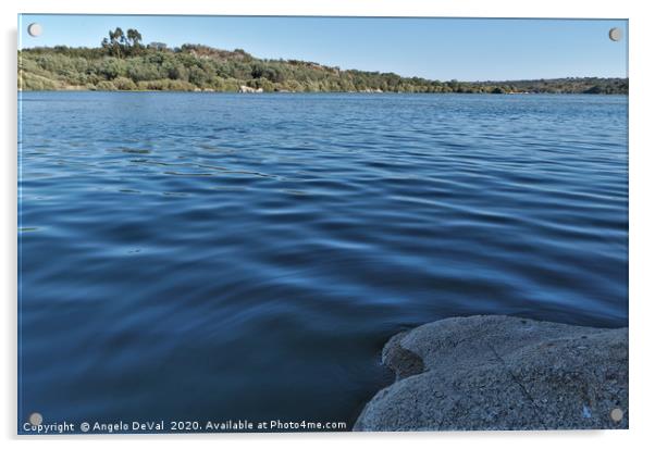 Calmness in Povoa e Meadas Dam Acrylic by Angelo DeVal