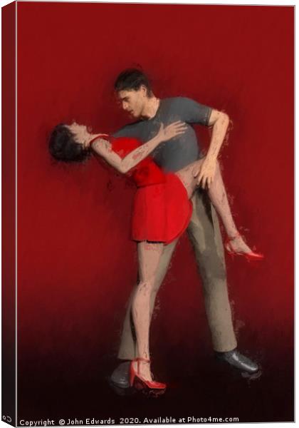 Rhythmic Romance Canvas Print by John Edwards