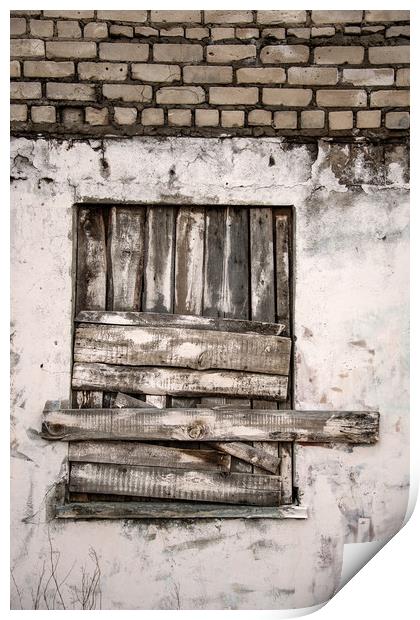 Abandoned building Print by Svetlana Sewell