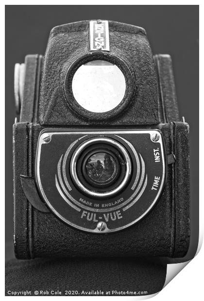 Ensign Ful-Vue Vintage Black and White Camera Print by Rob Cole